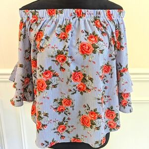 Moa Moa Floral Off the Shoulder Top